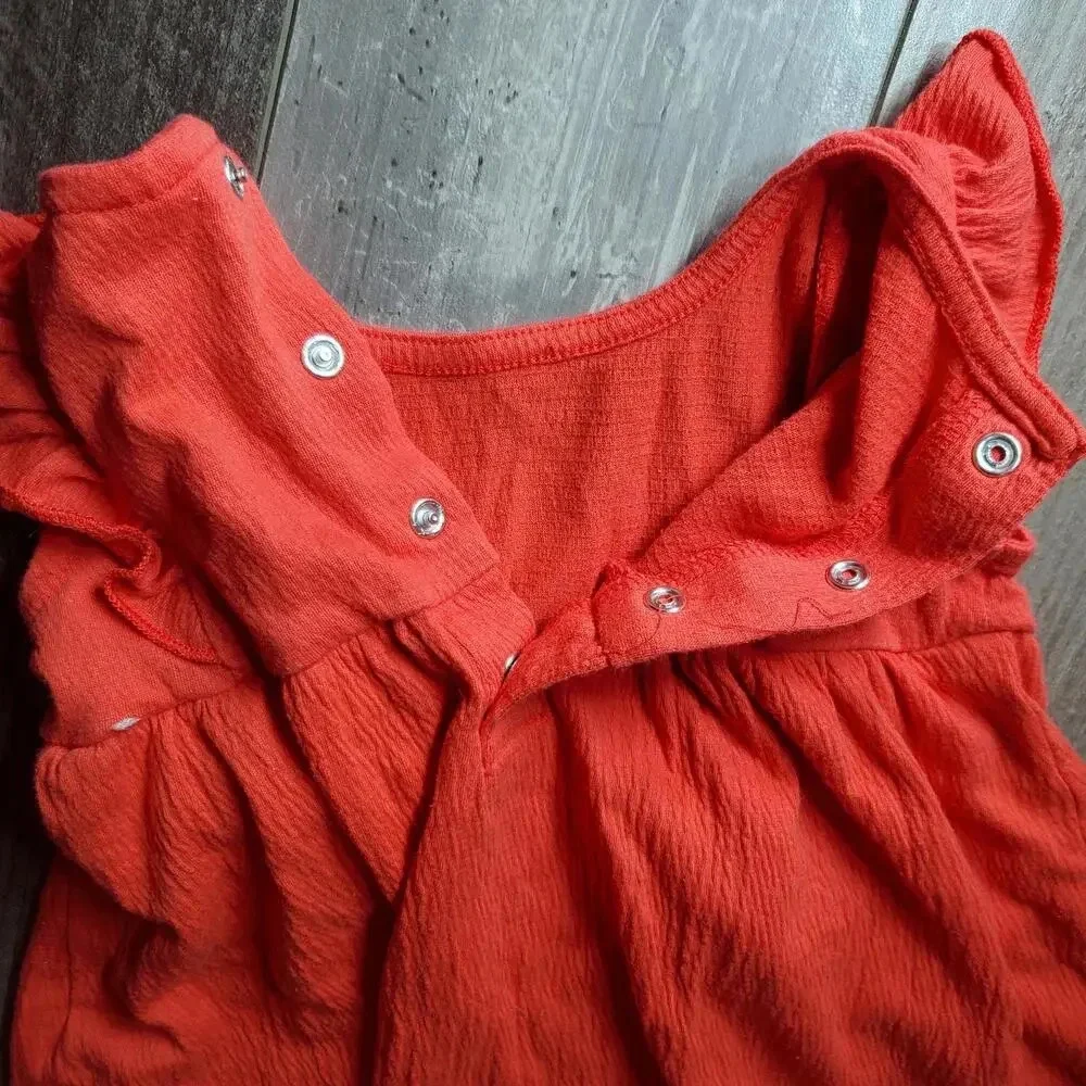 2pc Red Just One You made by Carter's Size 6m Gauze Baby Girl Outfit